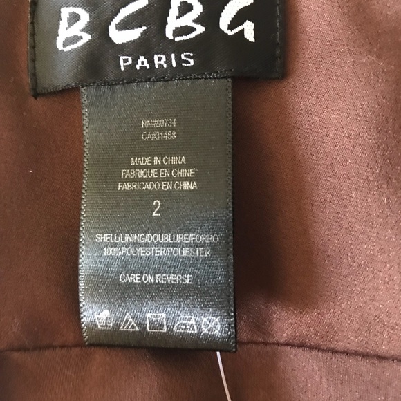 BCBG Paris Chocolate Floor Length Evening Dress - Picture 7 of 7